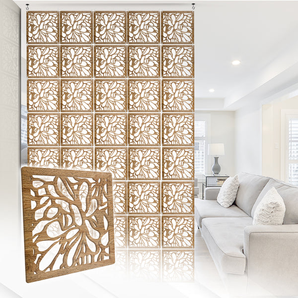 Acepunch Majestic Blossom Luxury Hanging Wooden DIY Curtain / Room Divider - AP1292