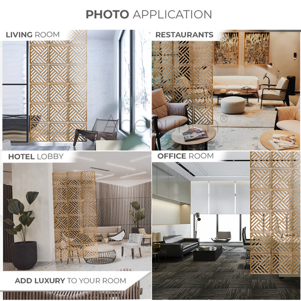 Acepunch Diagonal Stripes Lavish Hanging Wooden DIY Curtain / Room Divider - AP1291