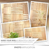 Acepunch Premium Natural Finish Modern Mosaic Style Slatted Wood Wall Art Panel 30 x 30cm (12 x 12in) AP1239