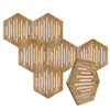 Acepunch Hexagon Waves Wood Style Wall Art Decor - AP1420