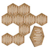 Acepunch Hexagon Waves Wood Style Wall Art Decor - AP1420