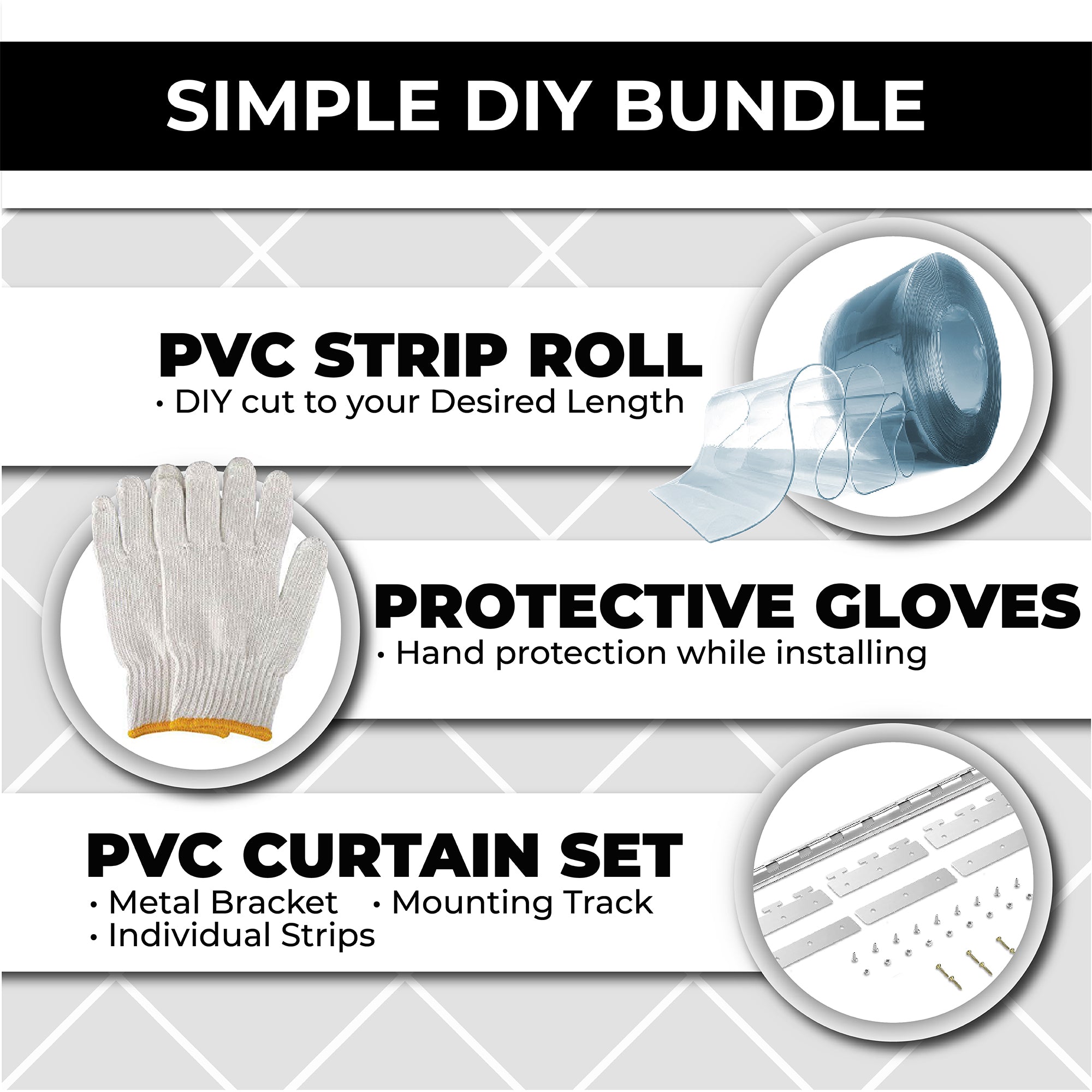 Acepunch PVC Strip Curtain for Dogs and Animals - Waterproof, Superior Dust and Thermal Insulation - KK1465-01