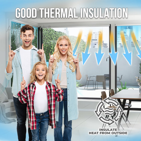 Acepunch Secured Clear PVC Roller Blinds Curtains - Waterproof, Superior Dust and Theramal Insulation - AP1452