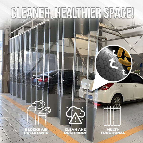 Acepunch Commercial Grade PVC Divider Curtain - Heavy-Duty Waterproof Windproof Partition, Dust Control, Energy-Saving Barrier - AP1446