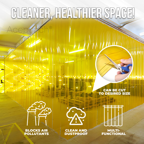 Acepunch Heavy-Duty PVC Roll - Waterproof, Windproof, and Energy-Efficient, Superior Dust Control - AP1449