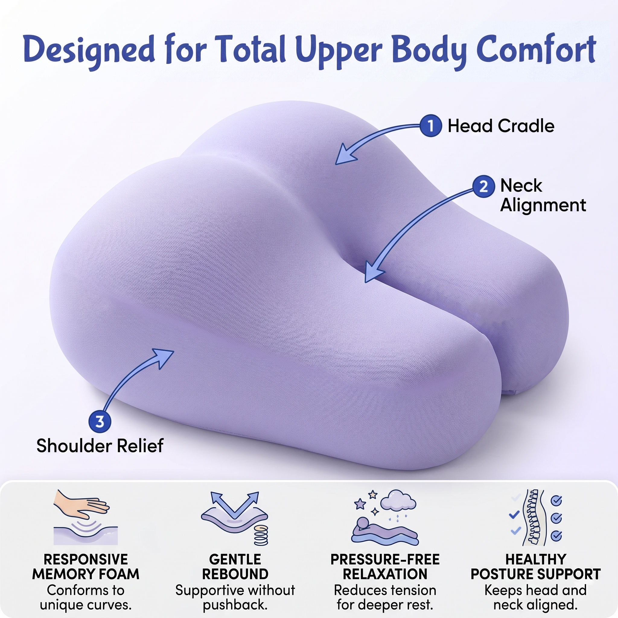 Acepunch 3D Memory Foam Butt Shaped Pillow AP1501
