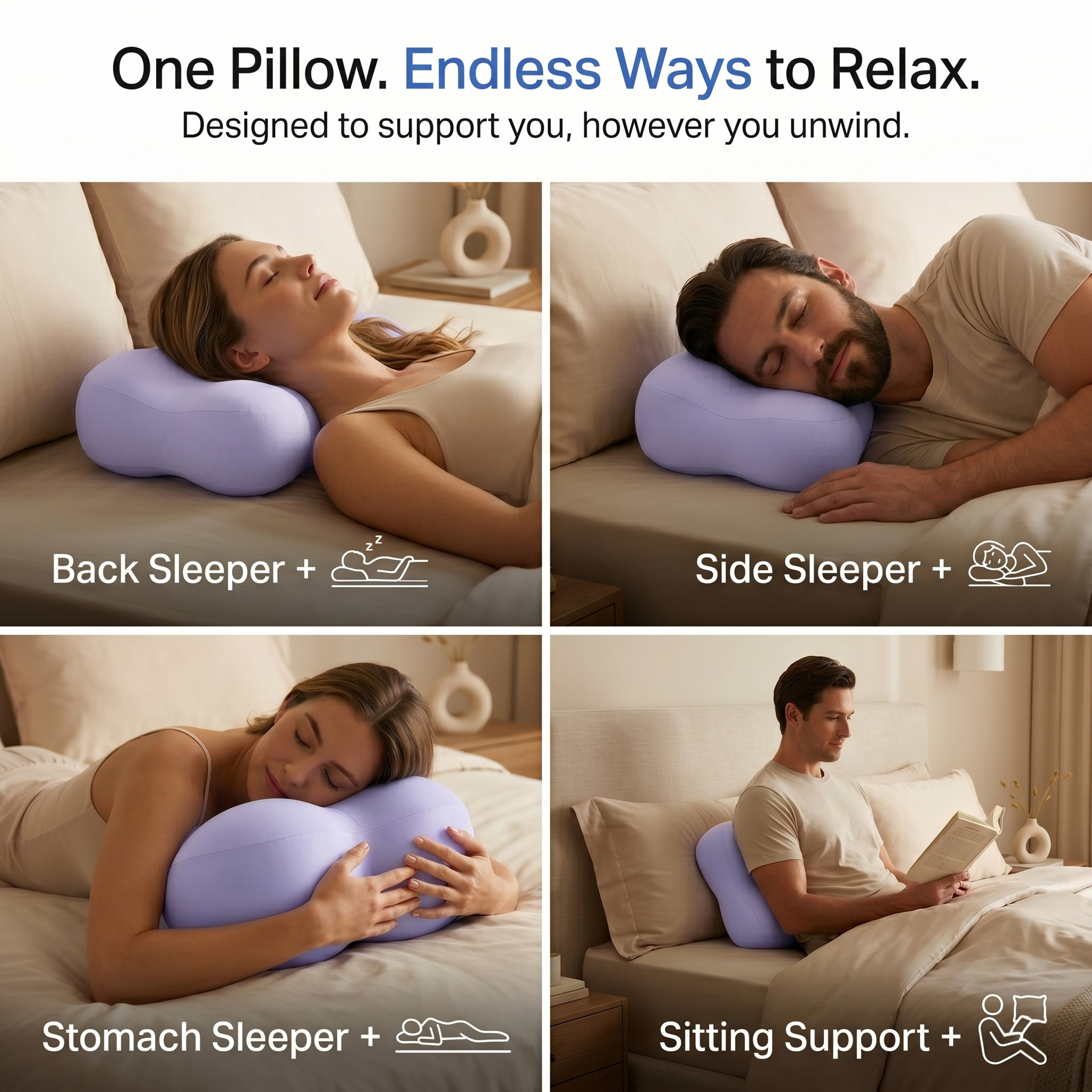 Acepunch 3D Memory Foam Butt Shaped Pillow AP1501