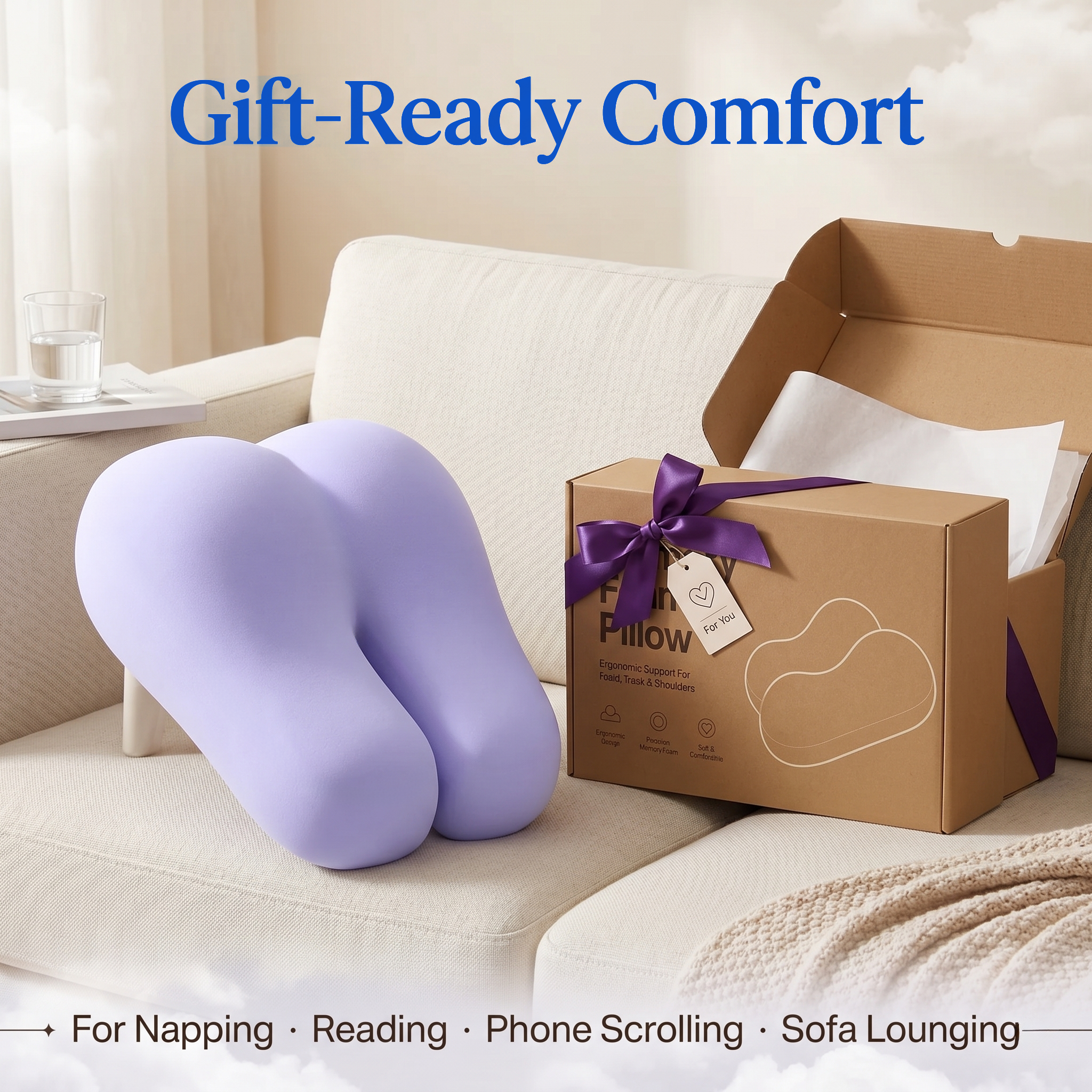 Acepunch 3D Memory Foam Butt Shaped Pillow AP1501