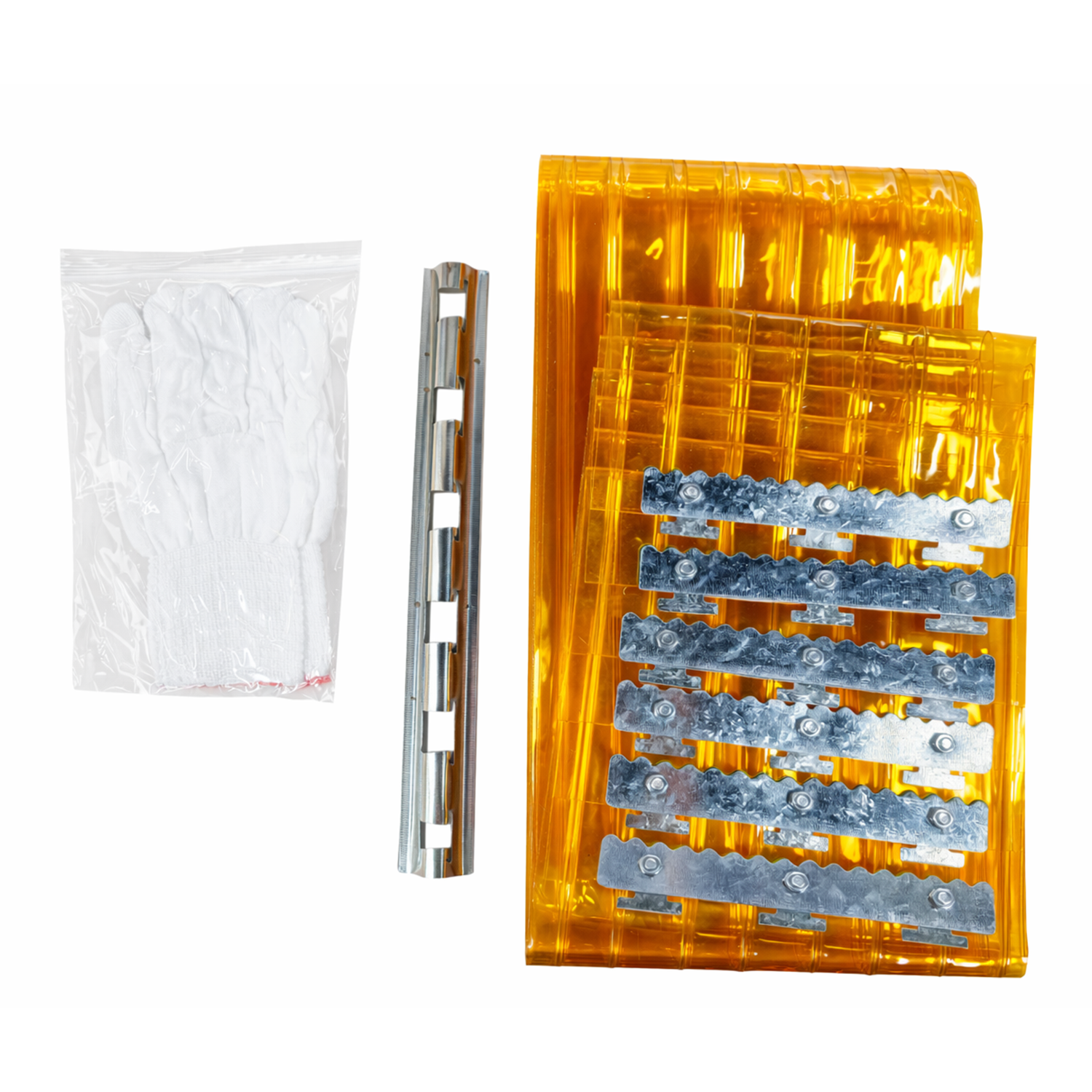 Acepunch 1mm Thick Ribbed PVC Plastic Strip Curtain AP1474 - Yellow