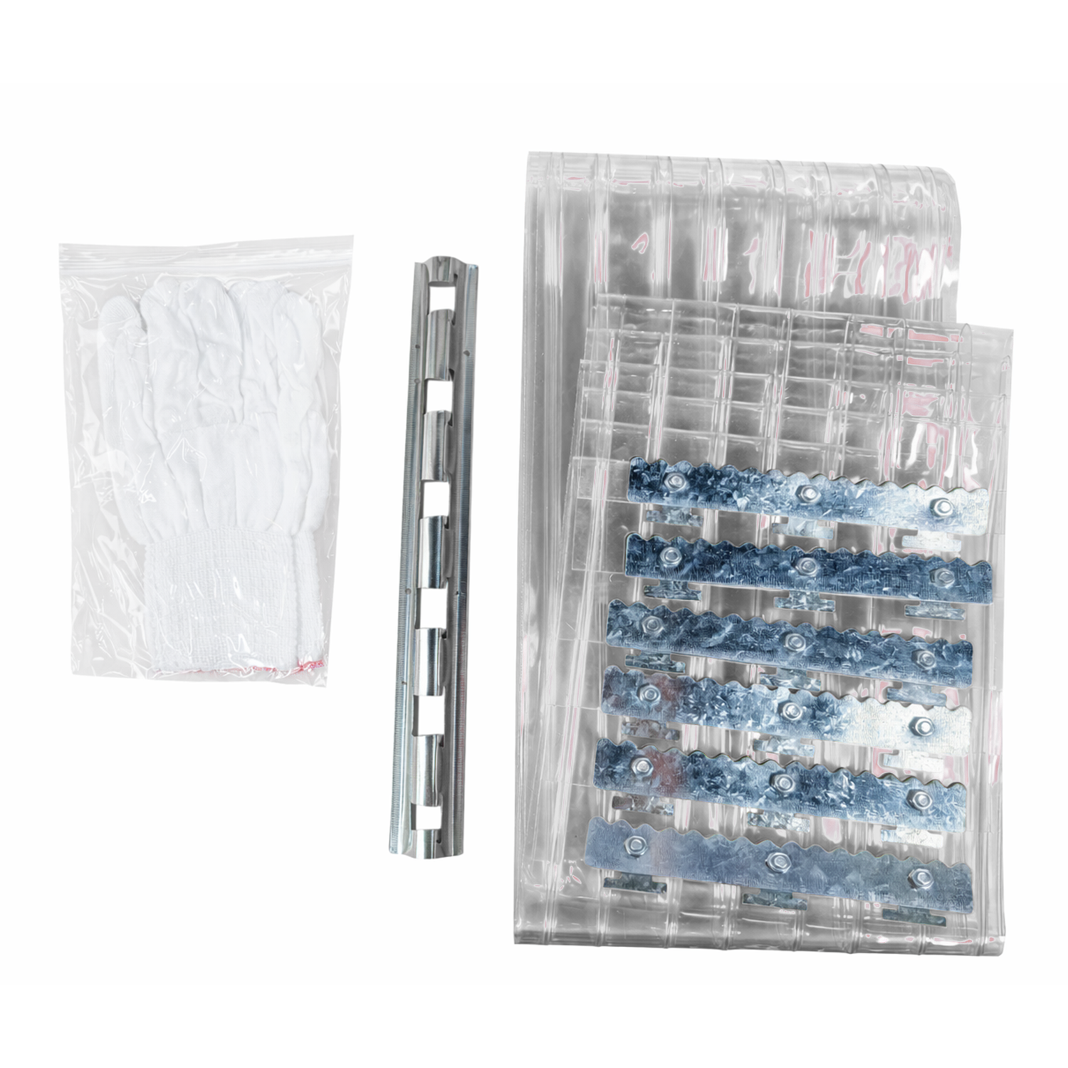 Acepunch 1mm Thick Ribbed PVC Plastic Strip Curtain AP1474 - Clear