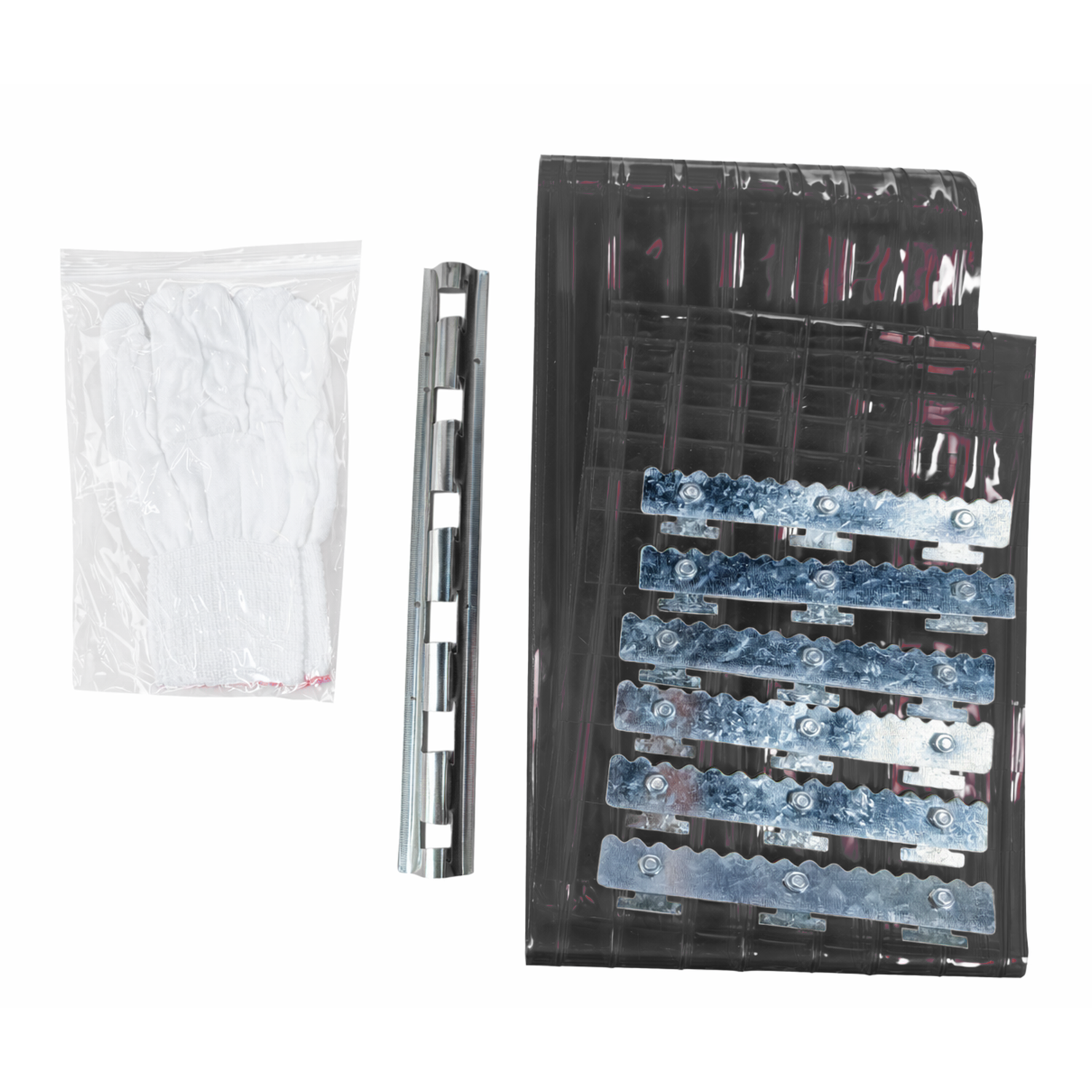 Acepunch 1mm Thick Ribbed PVC Plastic Strip Curtain AP1474 - Black