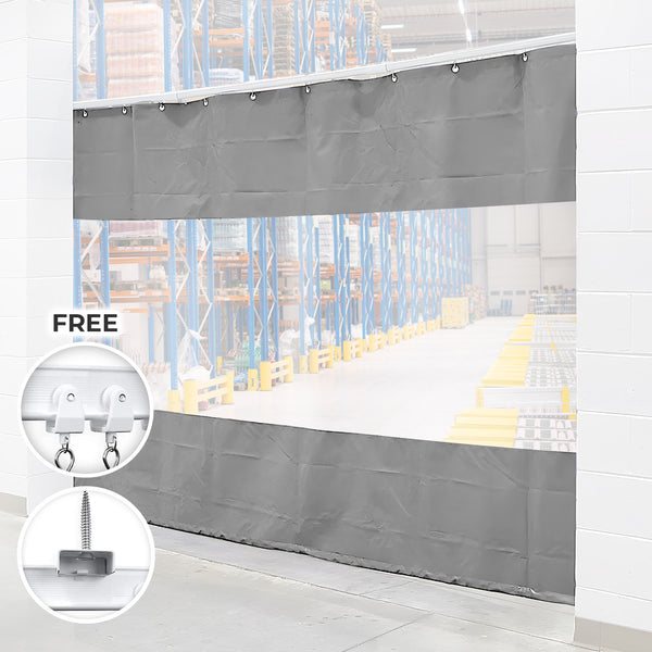 Acepunch Commercial Grade PVC Divider Curtain - Heavy-Duty Waterproof Windproof Partition, Dust Control, Energy-Saving Barrier - AP1446
