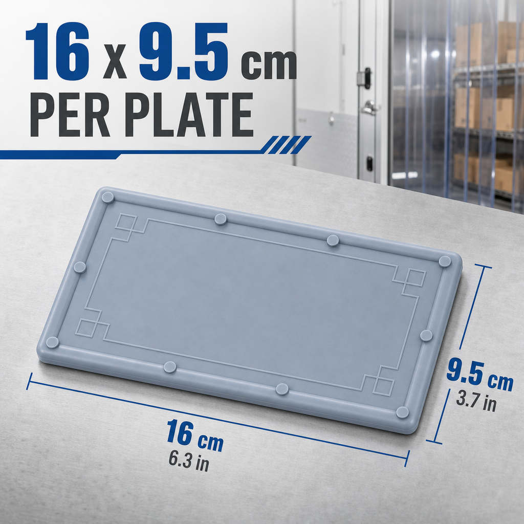 Acepunch PVC Strip Curtain Stabilizer – Bottom Weight Plates for Vinyl Strip Doors AP1505