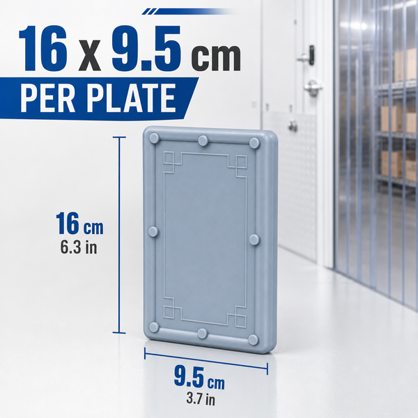 Acepunch PVC Strip Curtain Stabilizer – Bottom Weight Plates for Vinyl Strip Doors AP1505