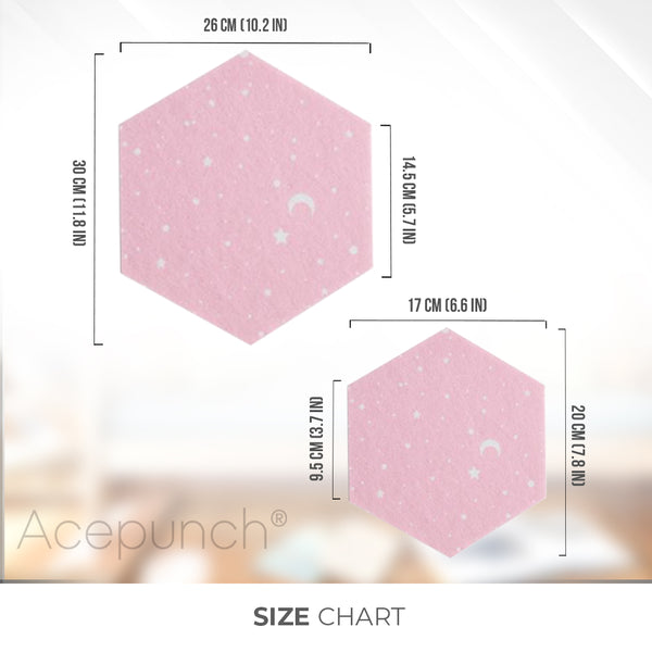 Acepunch Hexagon Felt Sound Absorbing Wall Panel - Starry Art - AP1231