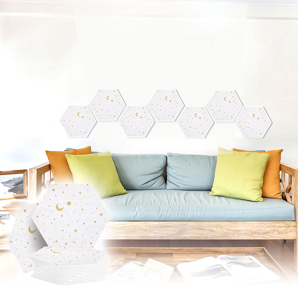 Acepunch Hexagon Felt Sound Absorbing Wall Panel - Starry Art - AP1231
