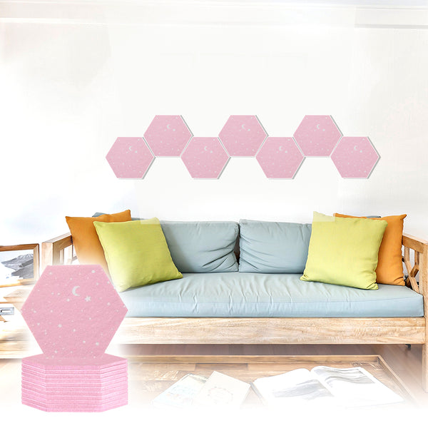 Acepunch Hexagon Felt Sound Absorbing Wall Panel - Starry Art - AP1231