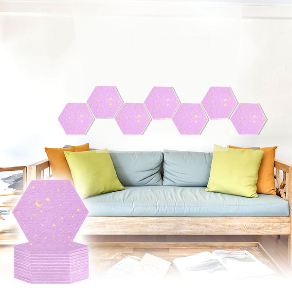 Acepunch Hexagon Felt Sound Absorbing Wall Panel - Starry Art - AP1231