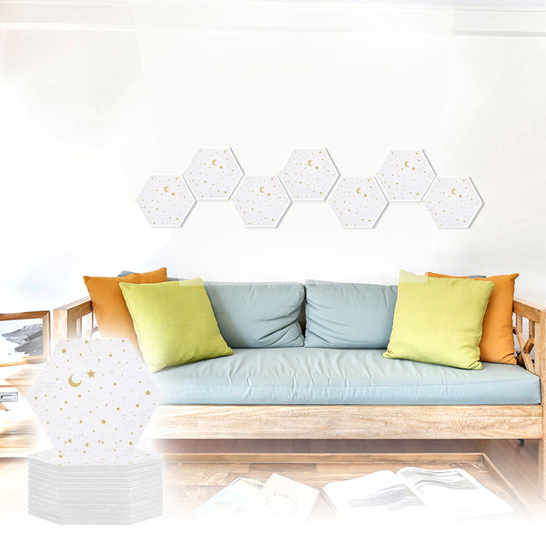 Acepunch Hexagon Felt Sound Absorbing Wall Panel - Starry Art - AP1231
