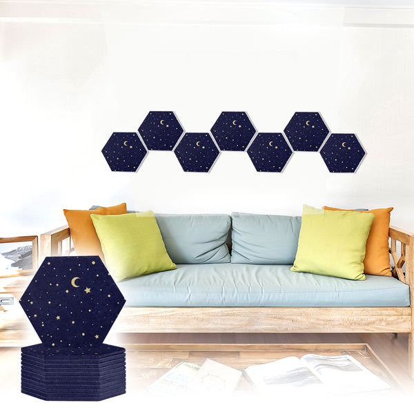 Acepunch Hexagon Felt Sound Absorbing Wall Panel - Starry Art - AP1231