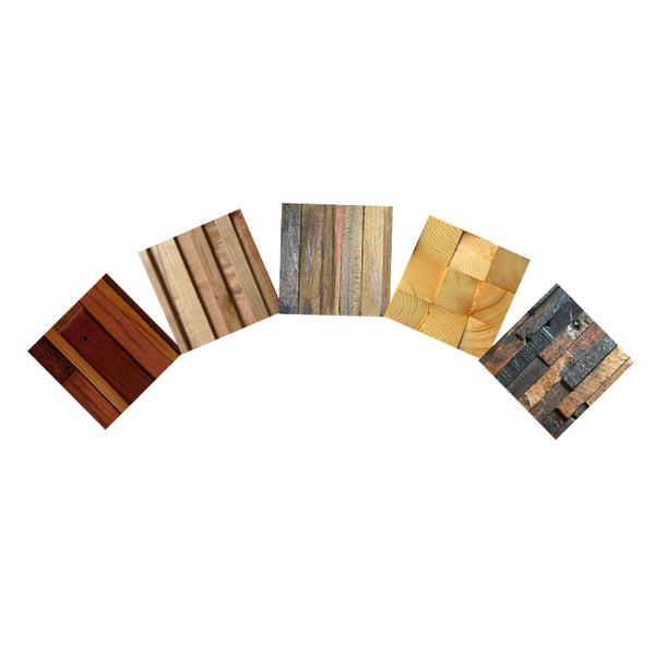 Acepunch SAMPLE BUNDLE (5Pcs) Wooden Wall Panel 10 x 10cm (4 x 4in)
