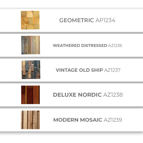 Acepunch SAMPLE BUNDLE (5Pcs) Wooden Wall Panel 10 x 10cm (4 x 4in)