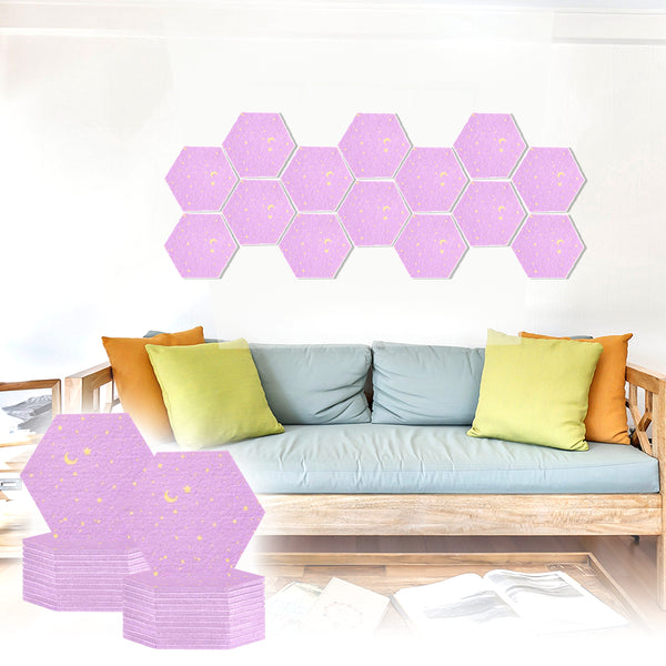 Acepunch Hexagon Felt Sound Absorbing Wall Panel - Starry Art - AP1231