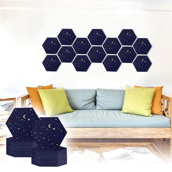 Acepunch Hexagon Felt Sound Absorbing Wall Panel - Starry Art - AP1231