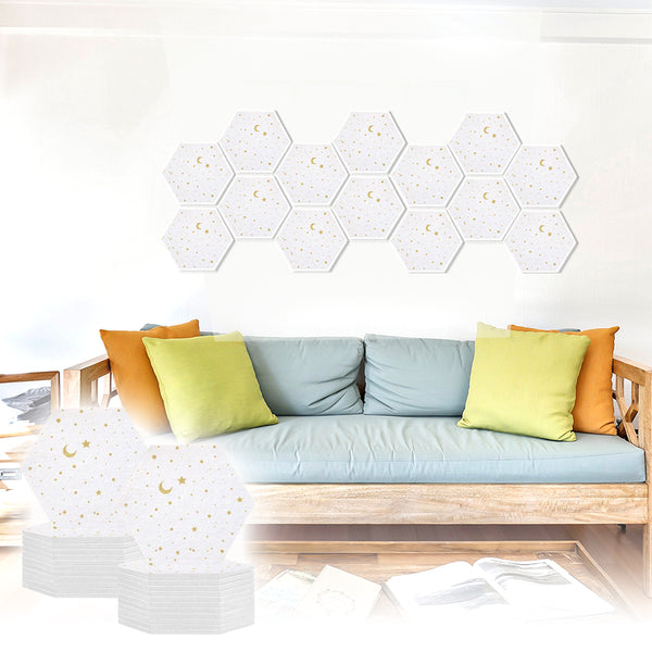 Acepunch Hexagon Felt Sound Absorbing Wall Panel - Starry Art - AP1231