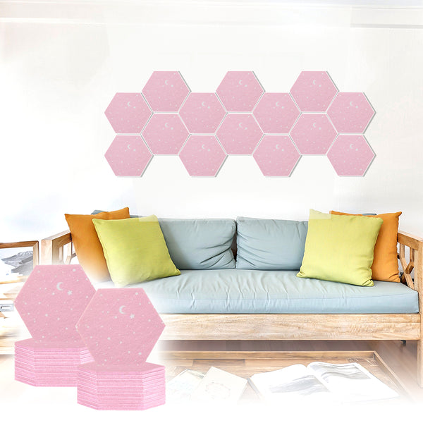 Acepunch Hexagon Felt Sound Absorbing Wall Panel - Starry Art - AP1231