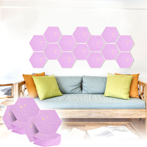 Acepunch Hexagon Felt Sound Absorbing Wall Panel - Starry Art - AP1231