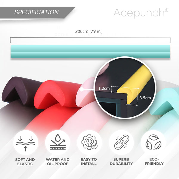 Acepunch 3Pcs L Shape Anti-collision Corner Cover/Protector - AP1365