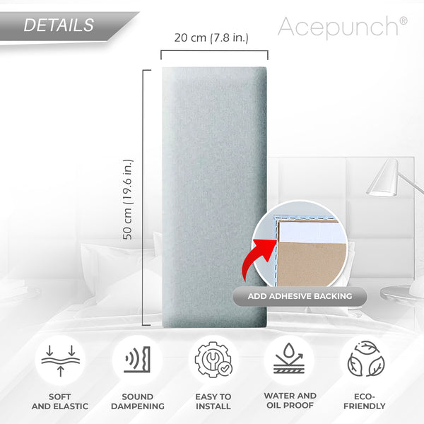 Acepunch Luxury Leather Fabric Cotton Wall Anti Collision Headboard - AP1366