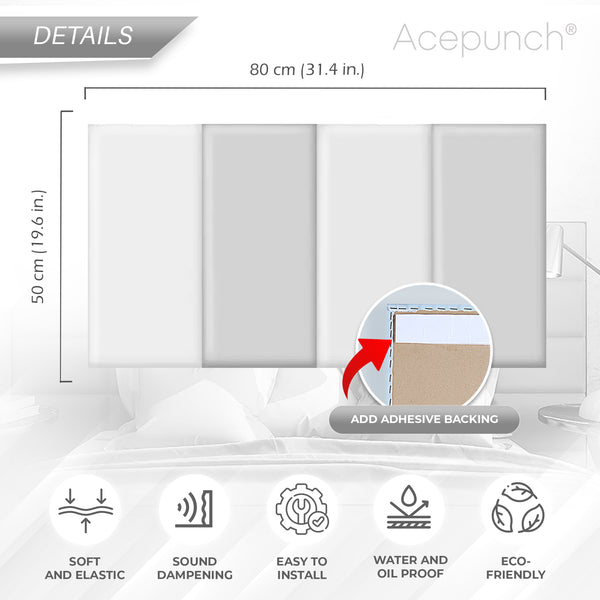 Acepunch Vibrant Color Combination Leather Wall Anti Collision Headboard - AP1369