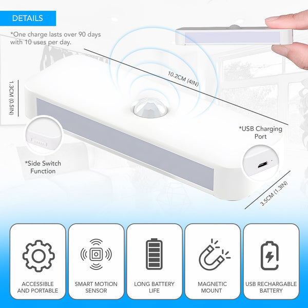 Smart and Safe 2-in-1 Motion Sensor/ Portable Night Light - MO30012
