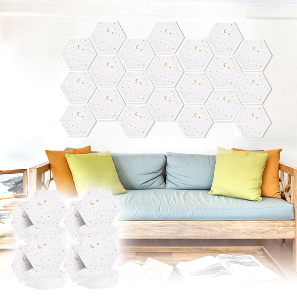 Acepunch Hexagon Felt Sound Absorbing Wall Panel - Starry Art - AP1231