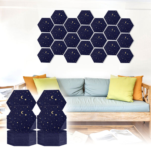 Acepunch Hexagon Felt Sound Absorbing Wall Panel - Starry Art - AP1231