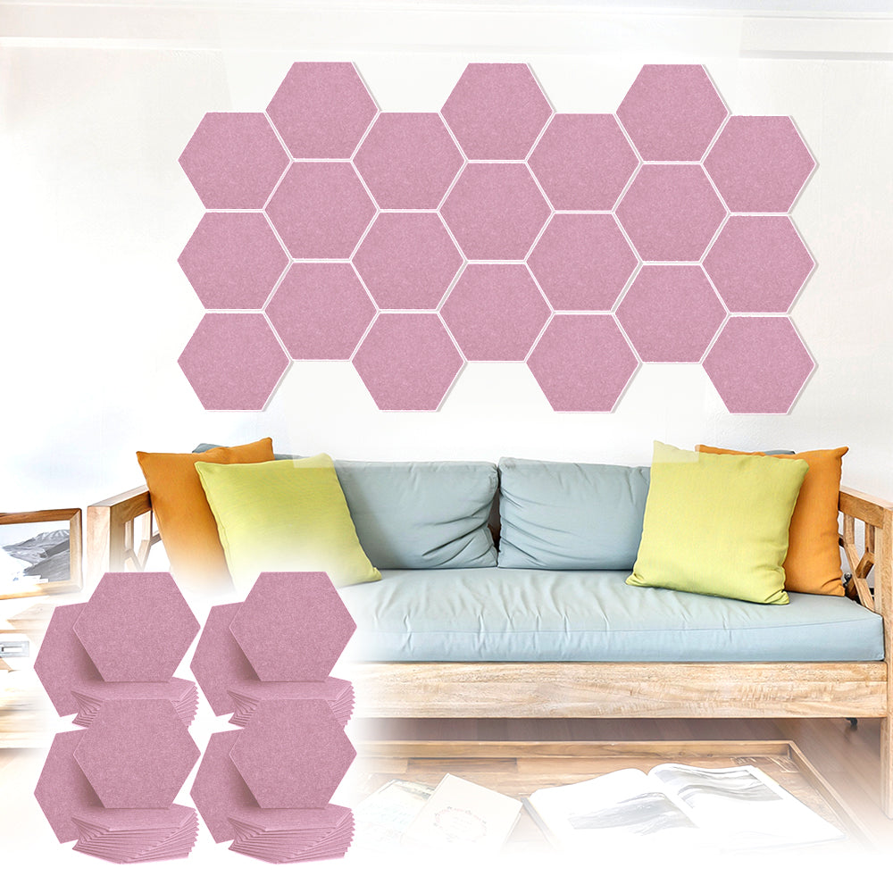 Hexagon Wall Stickerss Self Adhesive Felt Sheet Panels Solid Color