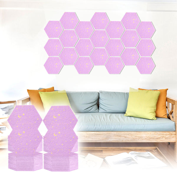Acepunch Hexagon Felt Sound Absorbing Wall Panel - Starry Art - AP1231
