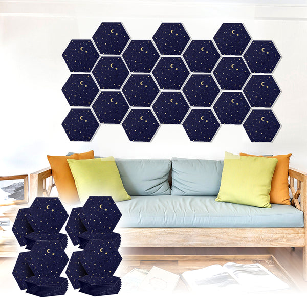 Acepunch Hexagon Felt Sound Absorbing Wall Panel - Starry Art - AP1231