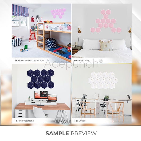 Acepunch Hexagon Felt Sound Absorbing Wall Panel - Starry Art - AP1231