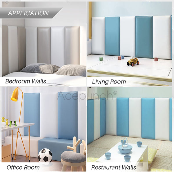 Acepunch Vibrant Leather Wall Anti Collision Headboard - AP1368