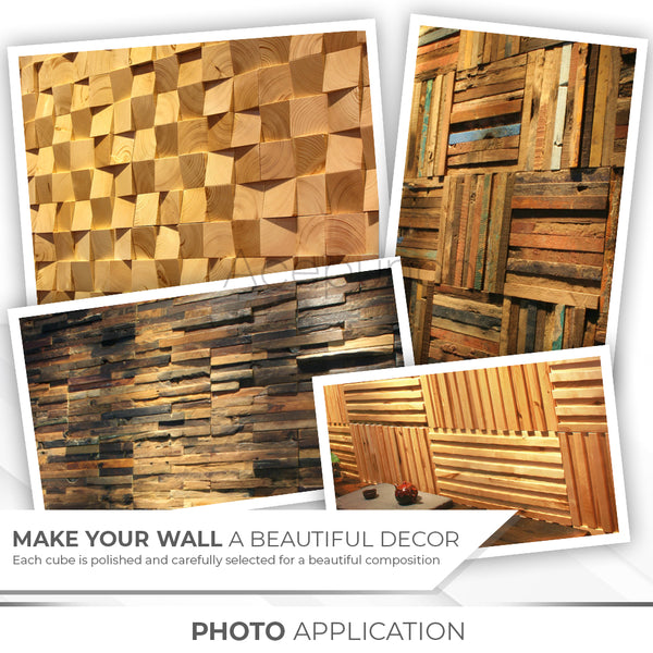 Acepunch SAMPLE BUNDLE (5Pcs) Wooden Wall Panel 10 x 10cm (4 x 4in)