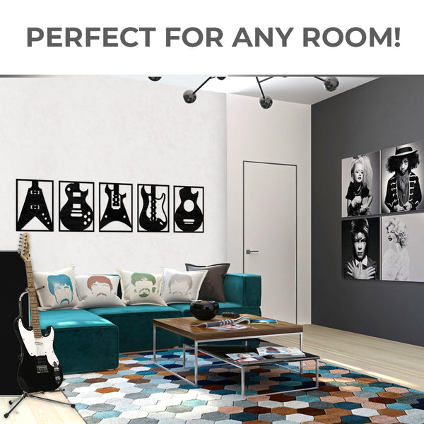 Acepunch Guitar Wood Wall Art Decor AP1327