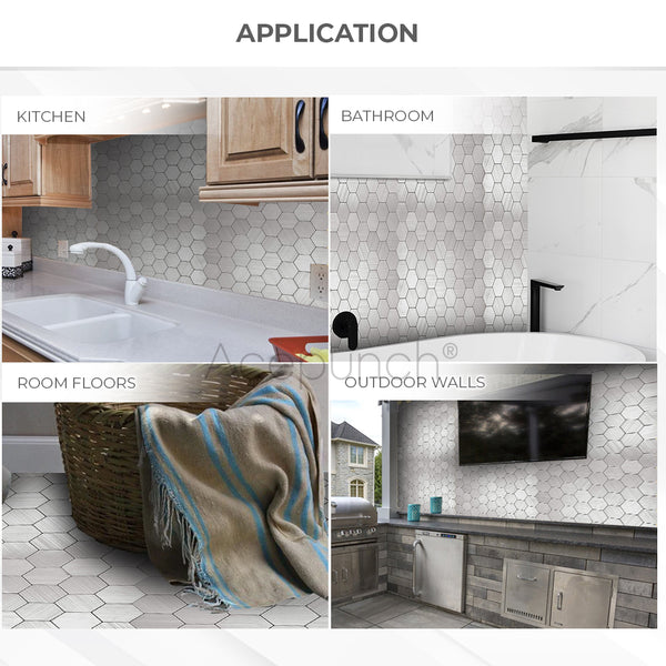 Acepunch Iron Hive Adhesive Peel and Stick Aluminum Metal Tile Backsplash - AP1342