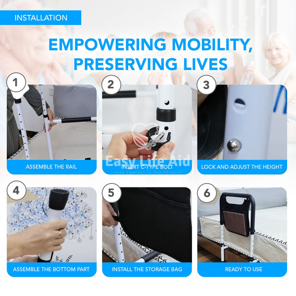 Easy Extendable Bedside Rail Mobility Support Solution - MO30002