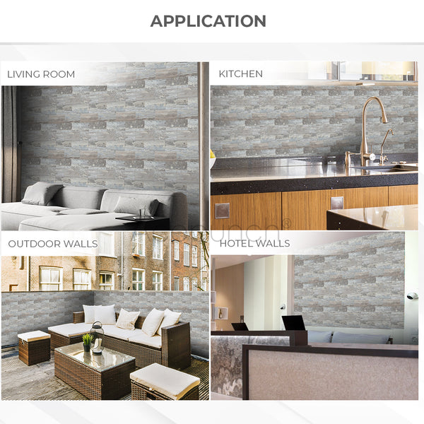Acepunch Aged Look Lumber Sheet Adhesive Peel and Stick PVC Tile Backsplash - AP1345
