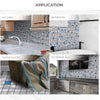 Acepunch Pacific Mosaic Adhesive Peel and Stick Aluminum Metal Tile Backsplash - AP1340