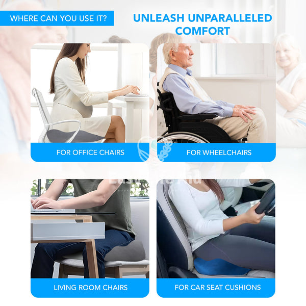 Advanced 3D Ergonomic Cooling Gel Seat Cushion for Enhanced Comfort - MO30008