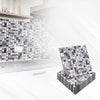 Acepunch Silver Mosaic Adhesive Peel and Stick Aluminum Metal Tile Backsplash - AP1339